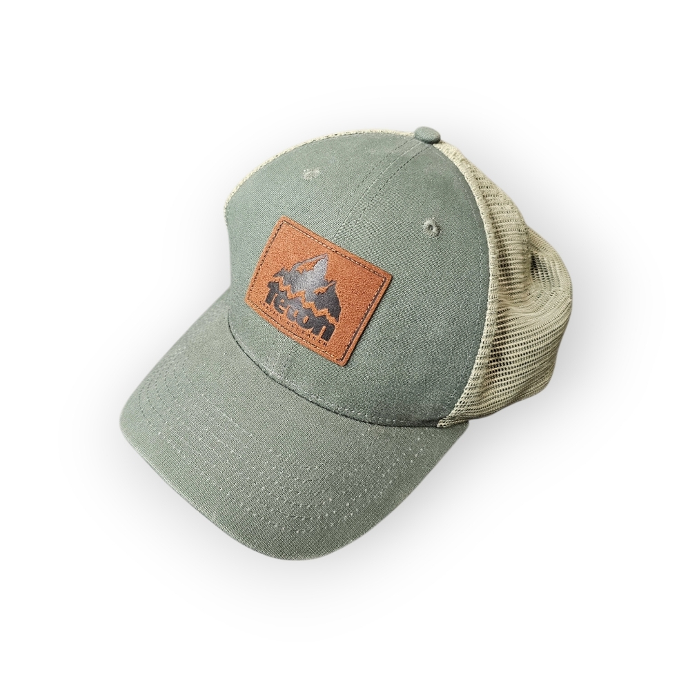 Teton Gravity Research Trucker Hat Green Mesh Snapback Outdoor Cap - Picture 2 of 6